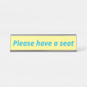 プレーンミニマル・シンプル「どうぞ席」 デスクネームプレート (正面)