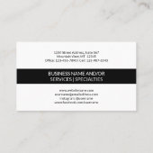 プレーンミニモダンマリスト白黒ストライプエレガント 名刺 (裏面)