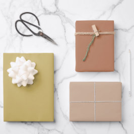 プレーンメープルアップルカシミアブラウンシェード3トーン ラッピングペーパーシート