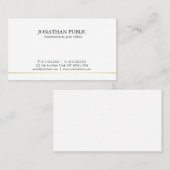 プレーンモダンお洒落プロフェッショナルシスタイリッシュック 名刺 (正面/裏面)