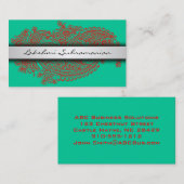 プレーンモダンインドペイズリー名刺 名刺 (正面/裏面)