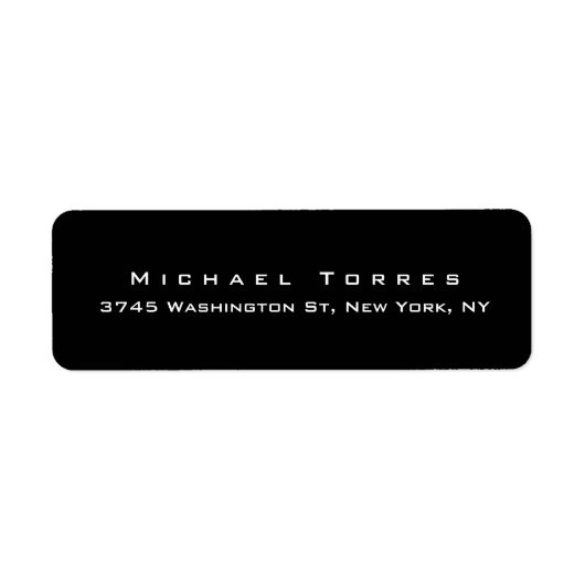 プレーンモダンエレガントトレンディーブラックミニマリスト ラベル (正面)