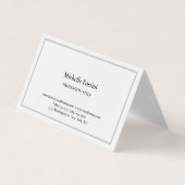 プレーンモダンエレガントミニマシンプルリスト 名刺 (正面)