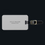 プレーンモダングレーのプロフェッショナル名のアドレス電話番号 ラゲッジタグ<br><div class="desc">このテンプレートは全カスタマイズてのプロフェッショナルの職業に合わせることができる。</div>