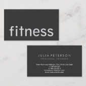 プレーンモダングレーフィットネストレーナー名刺 名刺 (正面/裏面)