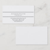 プレーンモダングレーホワイトシンプルプロフェッショナル 名刺 (正面/裏面)