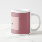 プレーンモダンシンプルエレガントバラ金ゴールドお客様の名前 ジャンボコーヒーマグカップ (右)