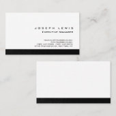 プレーンモダンシンプルグレイストライププロフェッショナル 名刺 (正面/裏面)