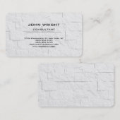 プレーンモダンシンプルグレーの壁の魅力スタイリッシュ 名刺 (正面/裏面)