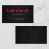 プレーンモダンシンプルグレーピンク美容師 名刺 (正面/裏面)