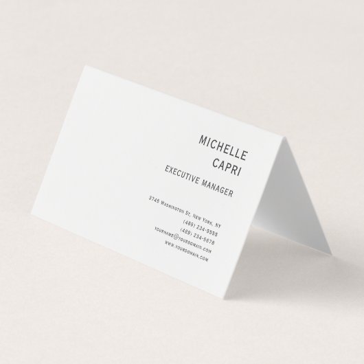 プレーンモダンシンプルスタイルミニマリストコンテンポラリー 名刺 (正面)