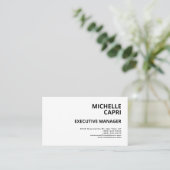 プレーンモダンシンプルスタイルミニマリストコンテンポラリー 名刺 (スタンド正面)