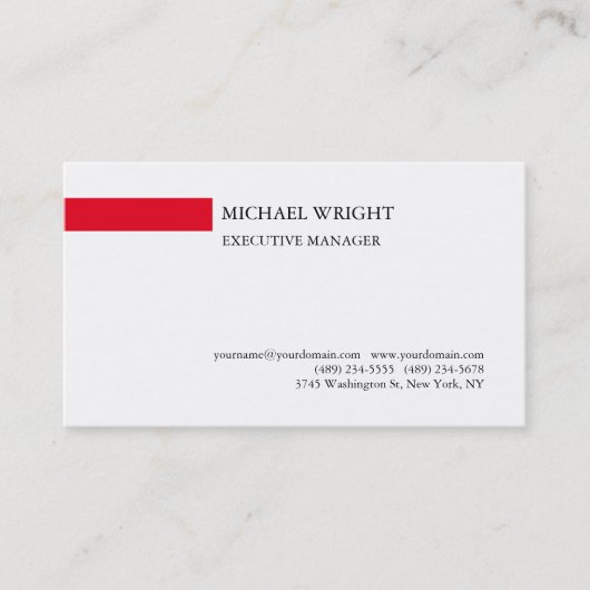 プレーンモダンシンプルプロフェッショナル 名刺 (正面)