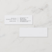 プレーンモダンシンプルホワイトスキニー名刺 スキニー名刺 (正面/裏面)