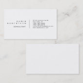 プレーンモダンシンプルホワイト魅力的な名刺 名刺 (正面/裏面)