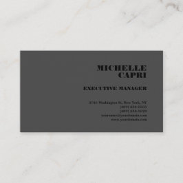 プレーンモダンシンプルミニマリストグレーブラック 名刺