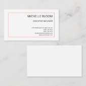 プレーンモダンシンプルミニマリスト赤白 名刺 (正面/裏面)