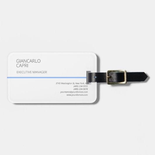 プレーンモダンシンプルミニマル ラゲッジタグ (正面横)