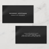 プレーンモダンシンプル白黒プロフェッショナル 名刺 (正面/裏面)