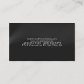 プレーンモダンシンプル白黒プロフェッショナル 名刺 (裏面)