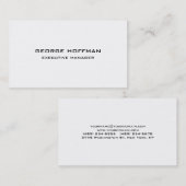 プレーンモダンシンプル白黒プロフェッショナル 名刺 (正面/裏面)