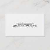 プレーンモダンシンプル白黒プロフェッショナル 名刺 (裏面)