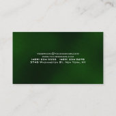 プレーンモダンシンプル芸術的グリーンプロフェッショナル 名刺 (裏面)