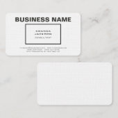 プレーンモダントレンディーミニマコンテンポラリーリストデザイン 名刺 (正面/裏面)