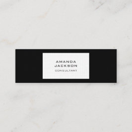 プレーンモダントレンディーミニマリストブラック&ホワイト スキニー名刺