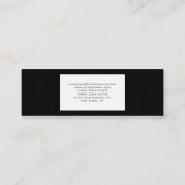 プレーンモダントレンディーミニマリストブラック&ホワイト スキニー名刺 (裏面)