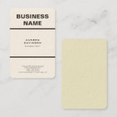 プレーンモダントレンディー垂直ミニマルデザイン 名刺 (正面/裏面)