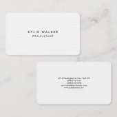 プレーンモダンブフェミニンラック&ホワイトプロフェッショナル 名刺 (正面/裏面)