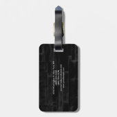 プレーンモダンブラックウォールプロフェッショナルミニマリスト ラゲッジタグ (裏面縦)
