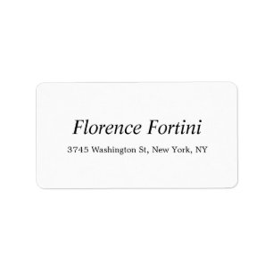 プレーンモダンブラック&ホワイトのミニマリスト ラベル