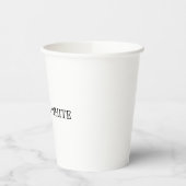 プレーンモダンブラック&ホワイトのミニマリスト 紙コップ (左)