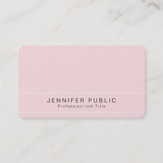 プレーンモダンプレミアムパールフィニッシュラグジュアリーグラマー 名刺 (正面)