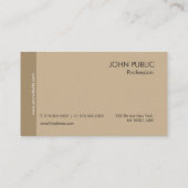 プレーンモダンプロフェッショナルエレガントブラウンとベージュ 名刺 (裏面)