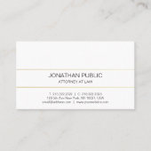 プレーンモダンプロフェッショナルエレガント金ゴールド弁護士 名刺 (正面)