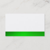 プレーンモダンプロフェッショナルグリーンホワイトユニーク 名刺 (裏面)