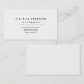 プレーンモダンプロフェッショナルシンプルミニマリスト 名刺 (正面/裏面)