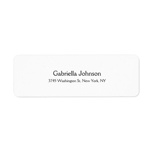 プレーンモダンプロフェッショナルスタイリッシュトレンディーホワイト ラベル (正面)