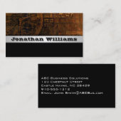 プレーンモダンプロフェッショナルスチームパンク名刺 名刺 (正面/裏面)