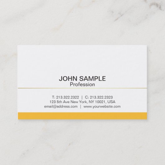 プレーンモダンプロフェッショナルブラック金ゴールドエレガント 名刺 (裏面)