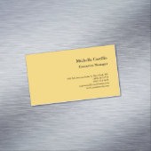 プレーンモダンプロフェッショナルミニマリストイエロー マグネット名刺 (インサイチュ)