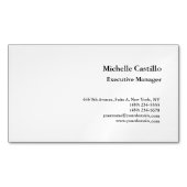 プレーンモダンプロフェッショナルミニマリスト マグネット名刺 (正面)