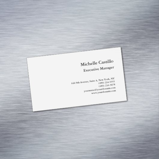 プレーンモダンプロフェッショナルミニマリスト マグネット名刺 (インサイチュ)