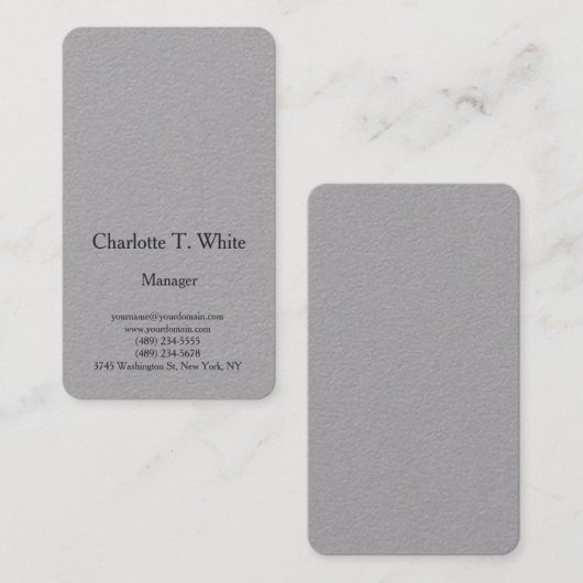 プレーンモダンプロフェッショナルミニマルデザイン 名刺 (正面/裏面)