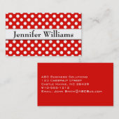 プレーンモダンプロフェッショナル水玉模様名刺 名刺 (正面/裏面)