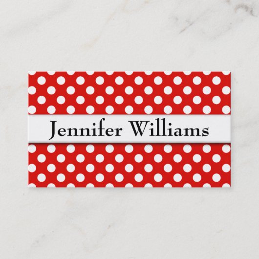 プレーンモダンプロフェッショナル水玉模様名刺 名刺 (正面)