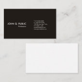 プレーンモダンホワイトプロフェッショナルシンプルエレガント 名刺 (正面/裏面)